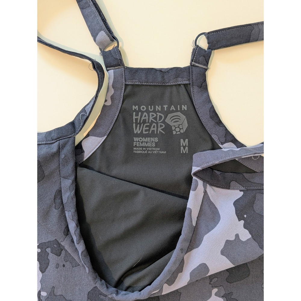 Mountain Hardwear Dynama Racerback Athletic Dress Grey Camo Medium EUC Gorpcore - Picture 3 of 7